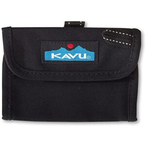 kavu wally trifold wallet with coin pocket and key ring – black