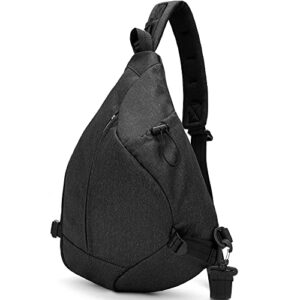 sling bag backpack, sling shoulder backpacks laptops travel outdoors backpack (black(13.3”))