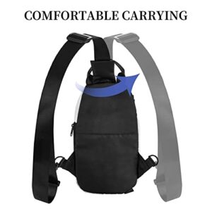 Ykklima Purple Butterfly Pattern Sling Backpack Rope Crossbody Shoulder Bag for Men Women Travel Hiking Outdoor Daypack