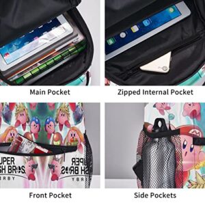 Kir-By Unisex Laptops Backpack Bookbag for Boys Girls 3D Printed Knapsack School Bag