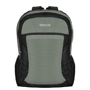 osoce travel laptop backpack durable water resistant college school fits 15.6 inch laptop notebook (2.0 grey)