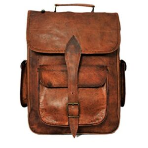 Handmade Genuine Leather Backpacks Laptop Computer Bag for Men Women Gift for Him Her