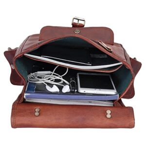 Handmade Genuine Leather Backpacks Laptop Computer Bag for Men Women Gift for Him Her