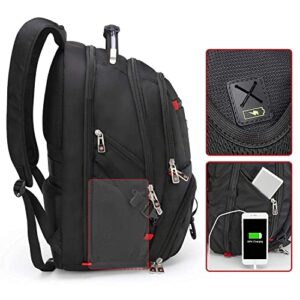 Travel TSA Friendly Laptop Backpack | Anti-Theft Bag with USB Charging Port and Combination Lock, Waterproof - Fits Most 17.3 Inch Laptops and Tablets OAA28015173B