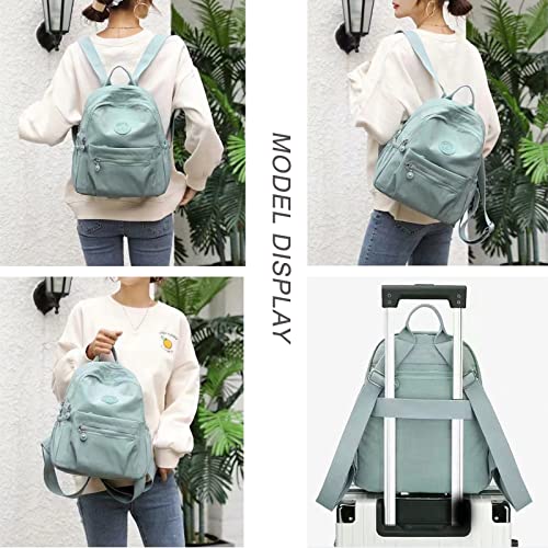 1pc Fashion Casual Backpack Small Size Travel Backpack Solid Aqua Blue for Women