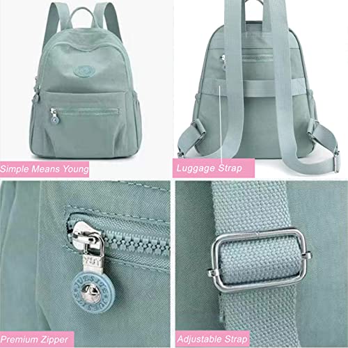 1pc Fashion Casual Backpack Small Size Travel Backpack Solid Aqua Blue for Women