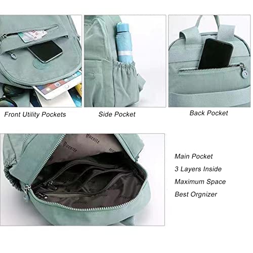 1pc Fashion Casual Backpack Small Size Travel Backpack Solid Aqua Blue for Women