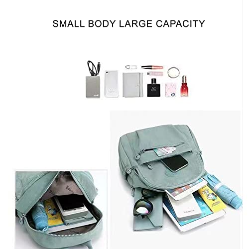 1pc Fashion Casual Backpack Small Size Travel Backpack Solid Aqua Blue for Women