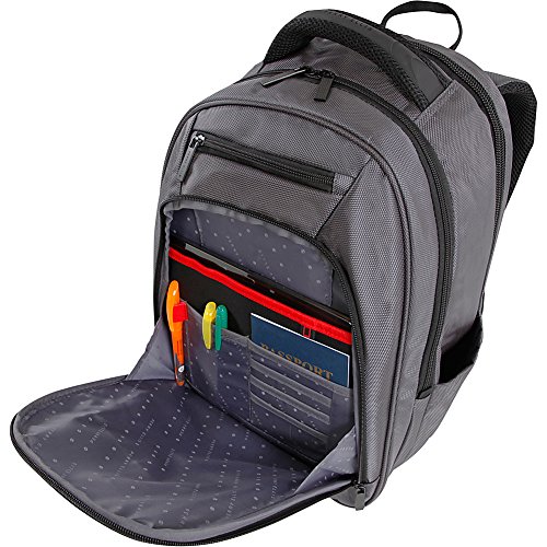 Perry Ellis Men's M325 Business Laptop Backpack with Tablet Compartment, Charcoal, One Size