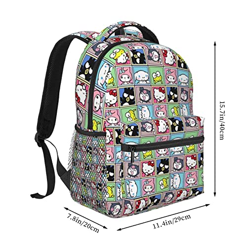 Kawaii Backpack Cute Backpacks Boys Girls School Laptop Bag Shoulders Casual Travel Hiking Camping Lightweight Daypack