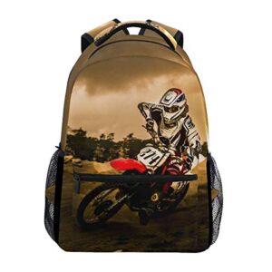 Lightweight Dirt-Bike Motocross Motorcycle Vehicle Backpacks Boy Bags Men Bookbag Back to School Gifts