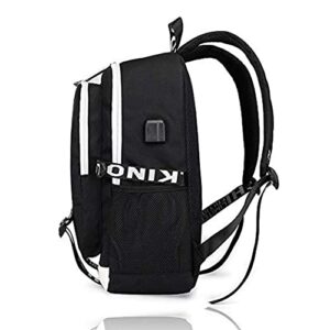 MCDREAMUSA Academia Backpack Shoulder Bag with USB Charging Port & Gift Bracelet Anime School Bookbag Laptop Backpack Daypack