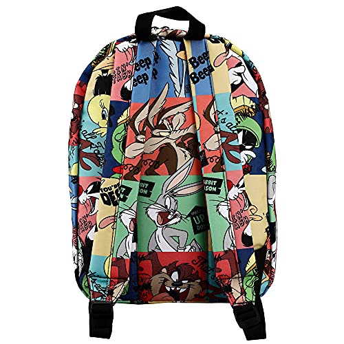 Looney Tunes Classic Cartoon Characters Tile Print Laptop Backpack