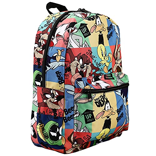 Looney Tunes Classic Cartoon Characters Tile Print Laptop Backpack