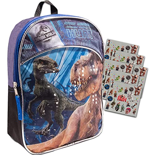 Jurassic World Dinosaur Mini Backpack Set -- Deluxe 11" Jurassic World Backpack for Kids Boys Toddlers with Dinotrux Stickers (Jurassic World School Party Supplies)