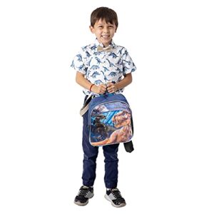 Jurassic World Dinosaur Mini Backpack Set -- Deluxe 11" Jurassic World Backpack for Kids Boys Toddlers with Dinotrux Stickers (Jurassic World School Party Supplies)