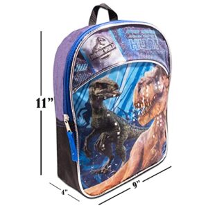 Jurassic World Dinosaur Mini Backpack Set -- Deluxe 11" Jurassic World Backpack for Kids Boys Toddlers with Dinotrux Stickers (Jurassic World School Party Supplies)