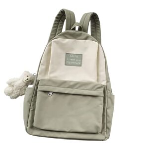 pt decals school backpack for girls,cute backpacks for teen girls with pendent,outdoor backpack, kawaii backpack ,cute backpack (green),vintage backpack