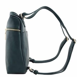 Small Versatile Fashion Crossbody Backpack (Hunter Green)