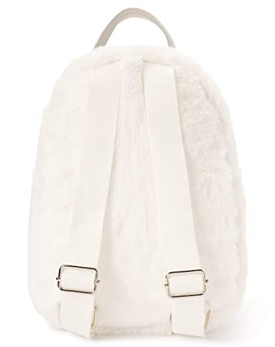 Spencer's White Furry Playboy Mini Backpack