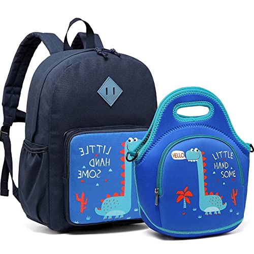 ChaseChic Cute Lightweight Dinosaur Kids Backpack and Water Resistant Lunch Bag