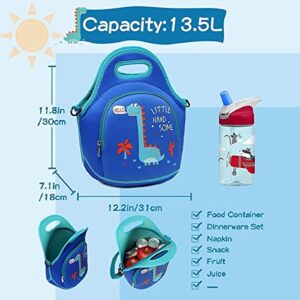 ChaseChic Cute Lightweight Dinosaur Kids Backpack and Water Resistant Lunch Bag