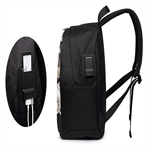 Men Women Packable Backpack with USB Charging Port, Anti Dust Compartment School Bag, Rucksack Daypack for Outdoor Running Laptop