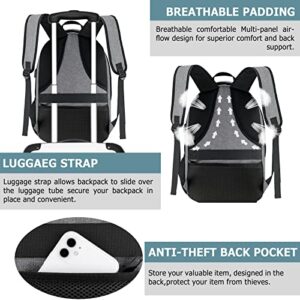 Lunch Backpack, Insulated Cooler Lunch Bag Backpack, Extra Large Travel 17.3 Laptop Back Pack Durable Computer College School Bookbag with USB Port for Women Men for Men Women Work Hiking Picnic