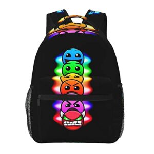 geo-metry da-sh pom-pom-lam backpacks satchel casual lightweight daypack laptop backpack school book bag