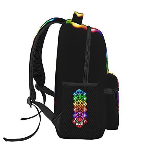 Geo-Metry Da-Sh Pom-Pom-Lam Backpacks Satchel Casual Lightweight Daypack Laptop Backpack School Book Bag
