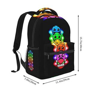 Geo-Metry Da-Sh Pom-Pom-Lam Backpacks Satchel Casual Lightweight Daypack Laptop Backpack School Book Bag