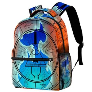 bill cipher wheel zodiac backpack for girls boys for school backpacks