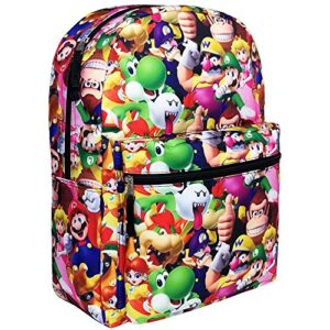 Super Mario Bros 3D All-Over Print Large Backpack #NN43719