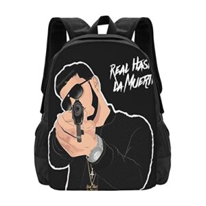 real hasta la muerte backpack,adults school bag casual college bag travel zipper bookbag hiking daypack for women men