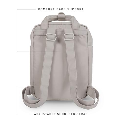 Doughnut Macaroon Mini Pastel 7L Travel School Ladies College Girls Lightweight Casual Daypacks Bag Small Backpack (Stone)