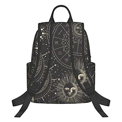 Twelve Constellations Mystical And Astrology Elements Backpack Book Bags For College Lightweight Laptop Backpacks For Teens