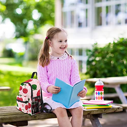 ZGONOHYE Girls Cute Mini Backpack Funny Cute Cherry Pattern Heart Small Backpack Purse for Women School Bag for Girls Boys