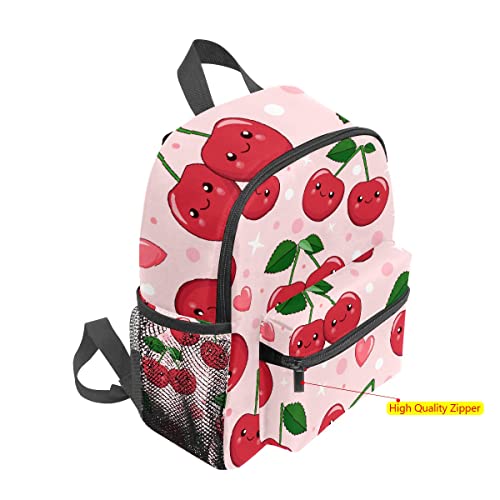 ZGONOHYE Girls Cute Mini Backpack Funny Cute Cherry Pattern Heart Small Backpack Purse for Women School Bag for Girls Boys