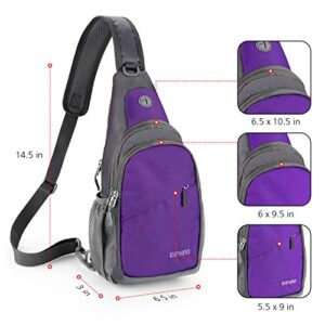Elfhao Small Sling Bag Chest Shoulder Backpacks Waterproof Gym Outdoor Crossbody Daypacks For Women Men Kids
