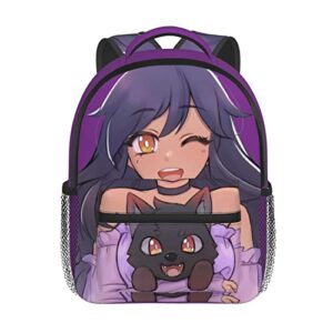 yaojiaadm anime backpack schoolbag 3d printed large capacity waterproof nylon backpack adjustable shoulder strap suitable for travel picnic black