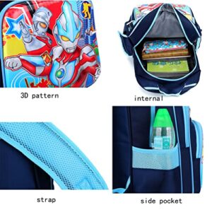 WZCSLM Anime School Bags student Oxford Cloth Vacation Backpack Travel Bag Luggage Trolley Case with Six Wheels Good friend's gift Laptop backpack (blue)