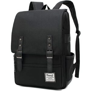 15.6 inch laptop backpack college school backpacks for women men work business school travel (black)