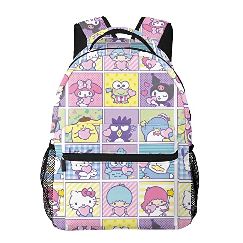 Cartoon Cat Backpack Large Capacity Laptop Bag Casual Travel Daypack