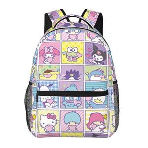 Cartoon Cat Backpack Large Capacity Laptop Bag Casual Travel Daypack