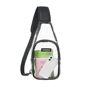 clear sling bag, stadium approved clear crossbody chest bag for women men, clear fanny pack backpack for concert,festival and travel