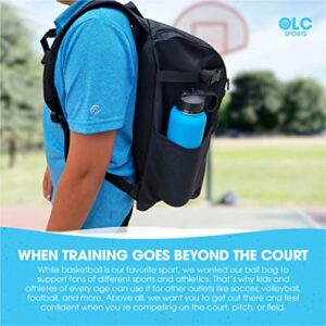 Large Basketball Backpack Bag INCLUDES Basketball and Ball Pump - For Kids and Adults - Basketball Bag For All Sports, Gym Training, and Practice, Large Storage Pockets | Laptop Sleeve