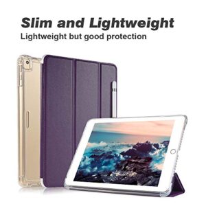 Valkit iPad Pro 9.7 Case 2016 (Old Model), Smart Slim Stand Translucent Frosted Back Cover for Apple iPad Pro 9.7 Inch (A1673 A1674 A1675) with Auto Wake/Sleep, Dark Purple