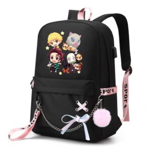 Marketair Anime Backpack School Backpack Laptop Bag Large Casual Daypack BookBag Cosplay Backpack For Girls