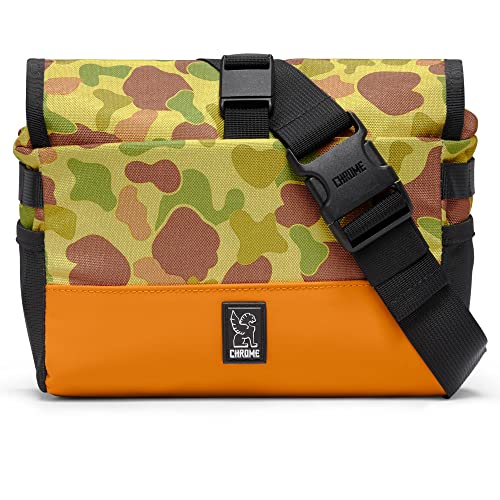 Chrome Industries Doubletrack Handlebar Bag - Pannier Bicycle Crossbody Bag, 5 Liter, Duck Camo