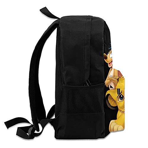 atgzfdr Popular Simba The King Lion Adult Backpack Anime Computer Bag Hiking Bookpack Schoolbag For Adult Men Women Black One Size